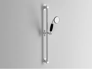 DARK BLACK - Shower wallbar with hand shower with hose _ Park Avenue